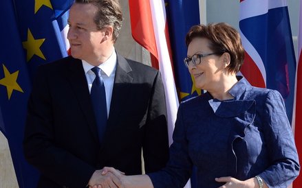 Brytyjski premier David Cameron i premier Ewa Kopacz