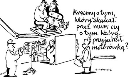 Komentarz rysunkowy. Mur czy motorówka?