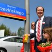 Syn Zbigniewa Brzezińskiego, prawnik Mark Brzeziński podczas uroczystości nadania nazwy ulicy Zbigni