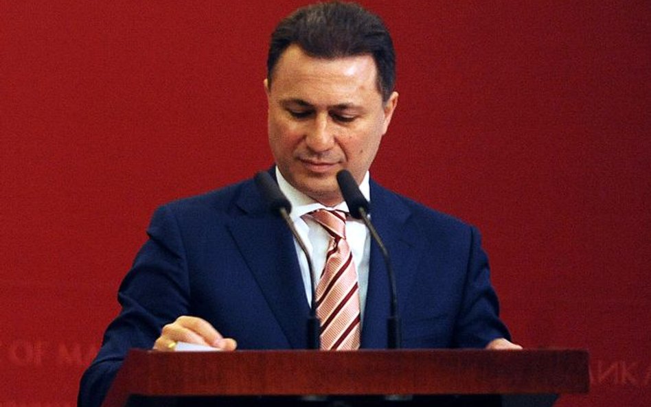 Według Zorana Zaewa premier Nikola Gruevski (na zdjęciu) i szef kontrwywiadu mieli nielegalnie podsł