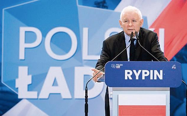 Jarosław Kaczyński, prezes PiS, na spotkaniu w Rypinie:
