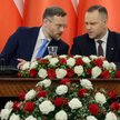 Szef Kancelarii Prezydenta RP Zbigniew Bogucki i prezydent Karol Nawrocki