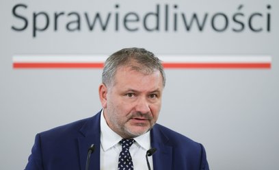 Minister sprawiedliwości, prokurator generalny Waldemar Żurek podczas konferencji prasowej