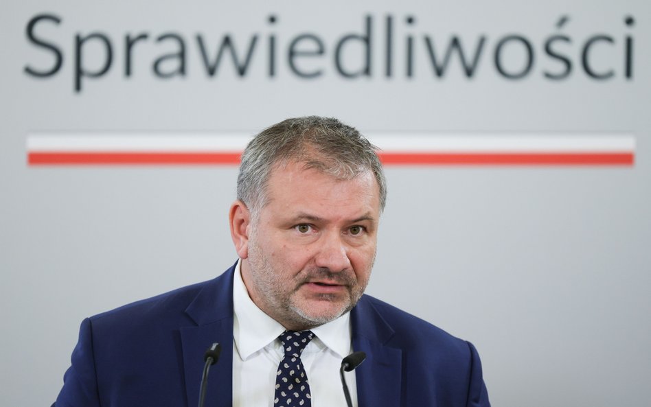 Minister sprawiedliwości, prokurator generalny Waldemar Żurek podczas konferencji prasowej