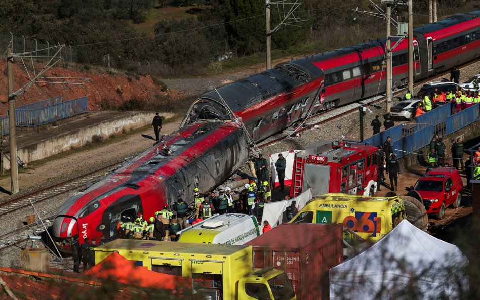 Miejsce zderzenia dwóch pociągów dużej prędkości w Hiszpanii