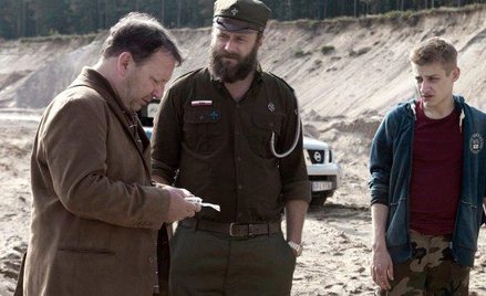 Zbigniew Zamachowski (Inspektor), Leszek Lichota (Komendant) i Mateusz Więcławek (Jacek)
