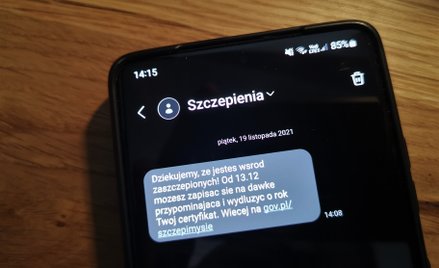 Ministerstwo Zdrowia wyśle 15 mln SMS-ów do osób w pełni zaszczepionych