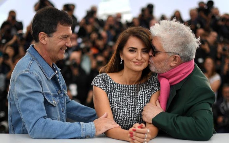 Antonio Banderas, Penelope Cruz i Pedro Almodovar, aktorzy i reżyser filmu „Ból i blask” na festiwal