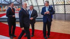 Na zdjęciu od lewej: przedstawiciel handlowy USA Jamieson Greer, sekretarz handlu USA Howard Lutnick