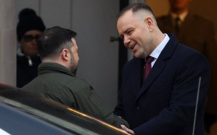 Wołodymyr Zełenski i Karol Nawrocki