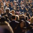 NEW YORK - CIRCA NOVEMBER 2018: Crowd of people walking street