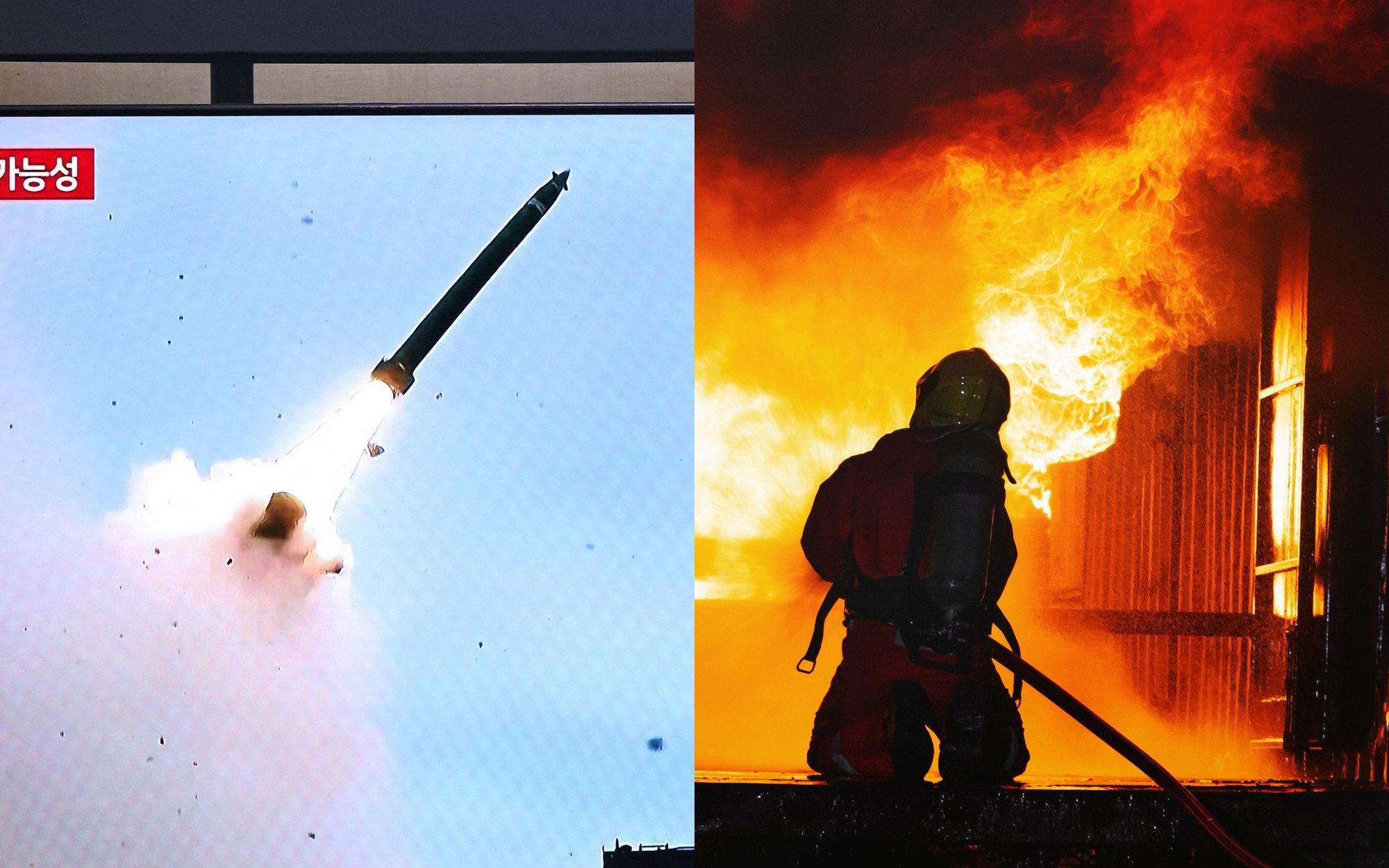 Korea Północna wystrzeliła pociski balistyczne, wielki pożar w Malezji