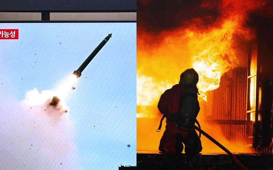 Korea Północna przeprowadziła próbę rakietową, w Malezji doszło do pożaru o znacznych rozmiarach