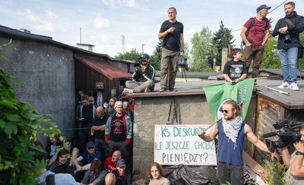 2 września 2026 r. Uczestnicy protestu podczas eksmisji komorniczej na Osiedlu Maltańskim w Poznaniu