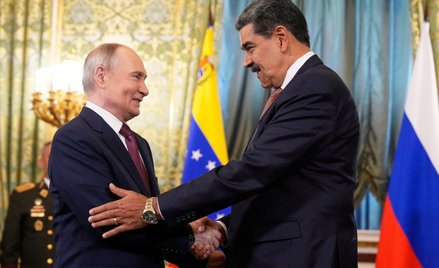 Prezydent Rosji Władimir Putin i prezydent Wenezueli Nicolas Maduro spotykają się w Moskwie. Maj 202