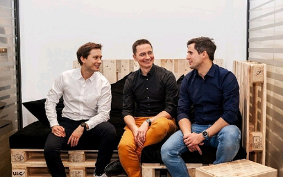 Zarząd startupu Omnipack
(od lewej: Tomasz Kasperski,
Rafał Szcześniewski
i Karol Milewski)
chce pom