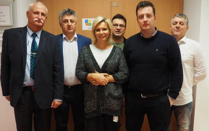 Nowy zarząd OSAT, od lewej: Marek Kamieński, Artur Grocholski, Monika Hiszpańska, Marcin Stołowski, 
