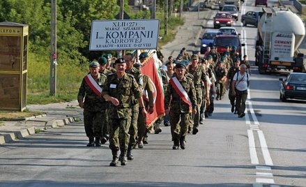 Na trasie marszu szlakiem I Kompanii Kadrowej. Słomniki. 2007 r.