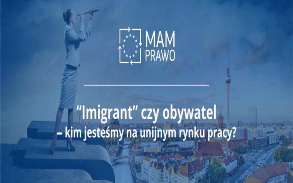 Plakat promujący debaty na temat praw obywateli Unii Europejskiej