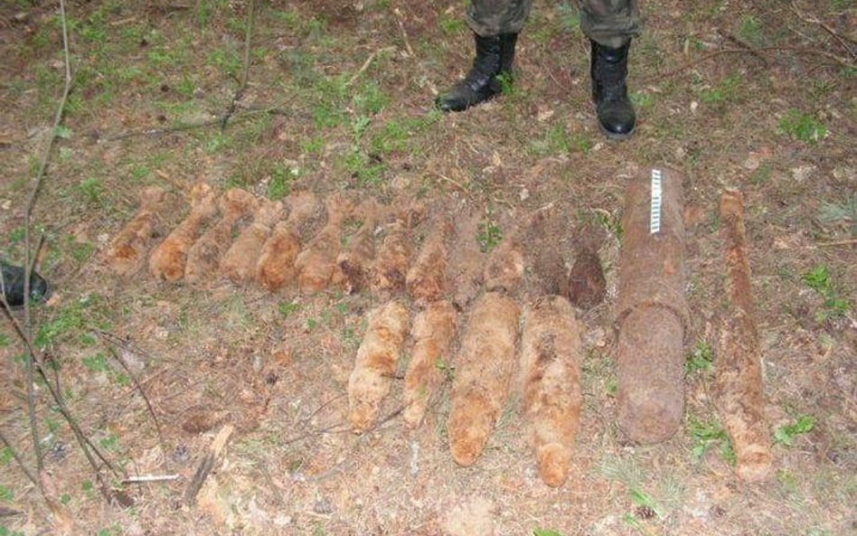 Pociski w leśnych dołach