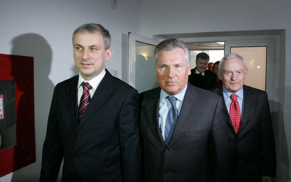 Grzegorz Napieralski, Aleksander Kwaśniewski i Leszek Miller