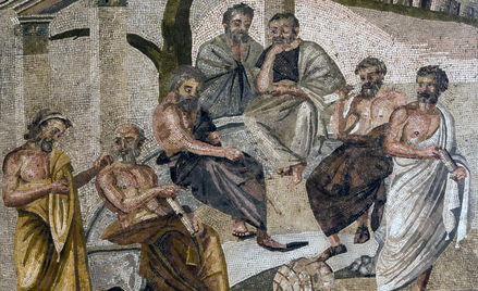 Akademia Platona - mozajka odkryta w pobliskich Pompejach