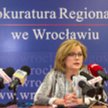 Rzecznik Prokuratury Regionalnej we Wrocławiu Anna Zimoląg podczas konferencji prasowej