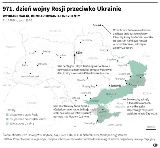 Tak wyglądała sytuacja na froncie w 971 dniu wojny