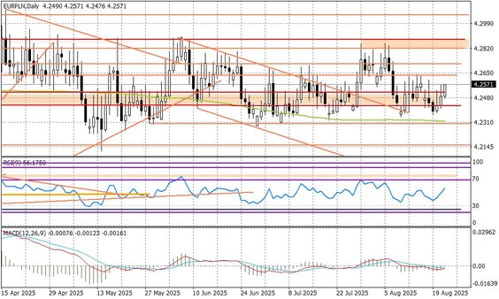 Wykres dzienny EURPLN