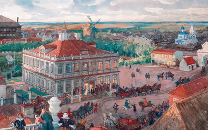 Obraz Aleksandra Benoisa przedstawiający Niemiecką Słobodę