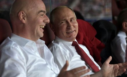 Szef FIFA Gianni Infantino i prezydent Władimir Putin