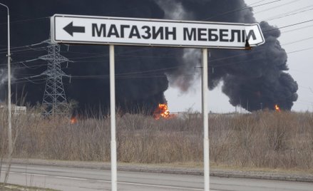 Pożar w magazynie paliw w Biełgorodzie z początku kwietnia