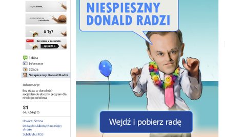 Niespieszny Donald radzi, czyli SLD żartuje z premiera