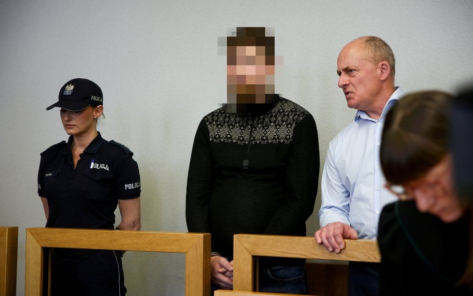 Oskarżony Norweg Ingebrigt G. na sali rozpraw Sądu Apelacyjnego w Krakowie
