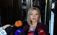 Kandydatka KO i PSL na prezydenta miasta Monika Piątkowska podczas wieczoru wyborczego w swoim sztab