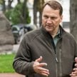 Radosław Sikorski podczas wizyty w Kijowie