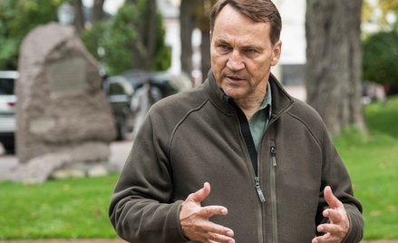 Radosław Sikorski podczas wizyty w Kijowie