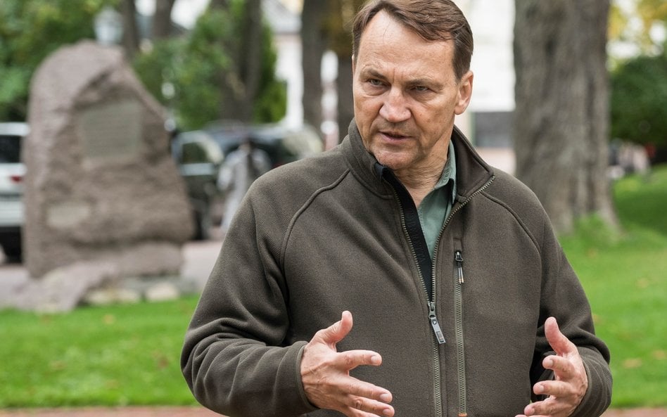 Radosław Sikorski podczas wizyty w Kijowie