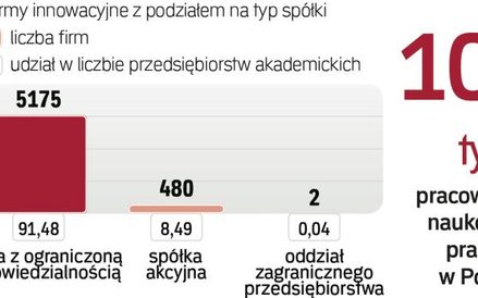 W Polsce działa 5,6 tys. firm akademickich