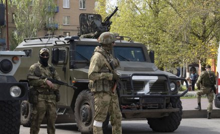 Wojska rosyjskie w Melitopolu, fotografia z 1 maja