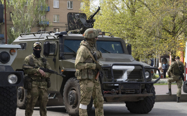 Wojska rosyjskie w Melitopolu, fotografia z 1 maja