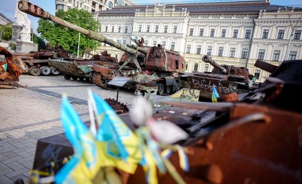 Wystawa zniszczonego przez Ukraińców rosyjskiego sprzętu w Kijowie