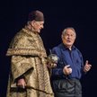 Peter Stein (z prawej) podczas próby „Borysa Godunowa” z Andrzejem Sewerynem