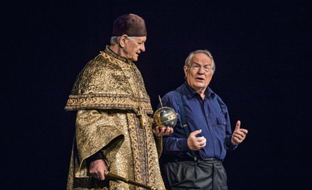 Peter Stein (z prawej) podczas próby „Borysa Godunowa” z Andrzejem Sewerynem