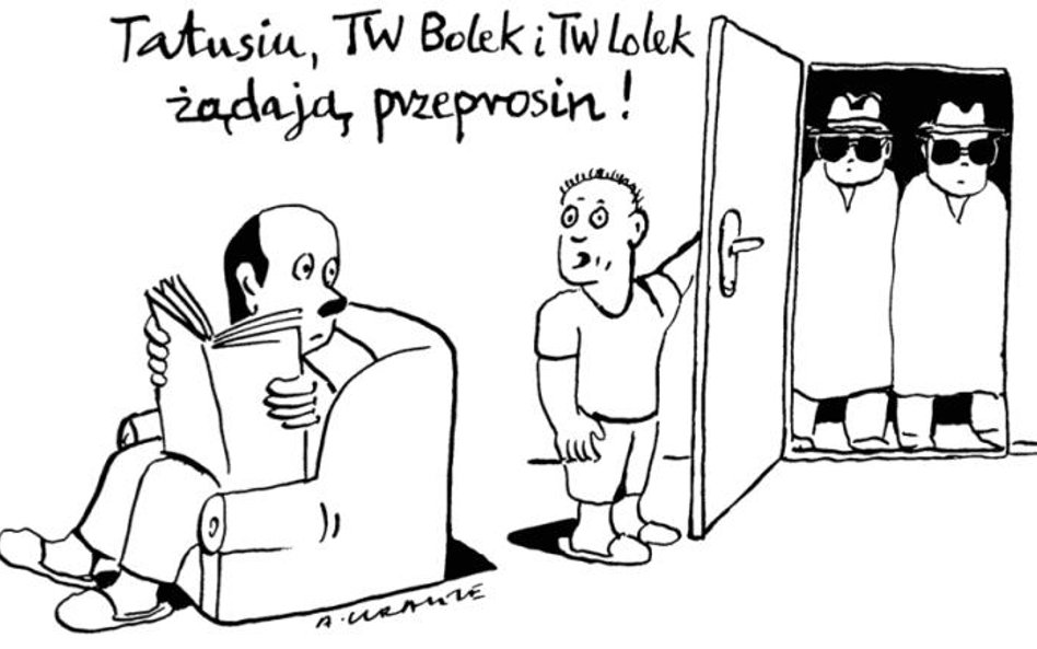 Andrzej Krauze: Komentarz rysunkowy | TW Bolek i TW Lolek