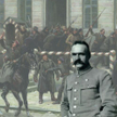 Rozbrajanie Niemców przed Komendą Główną na placu Saskim w Warszawie – listopad 1918. Malował Stanis