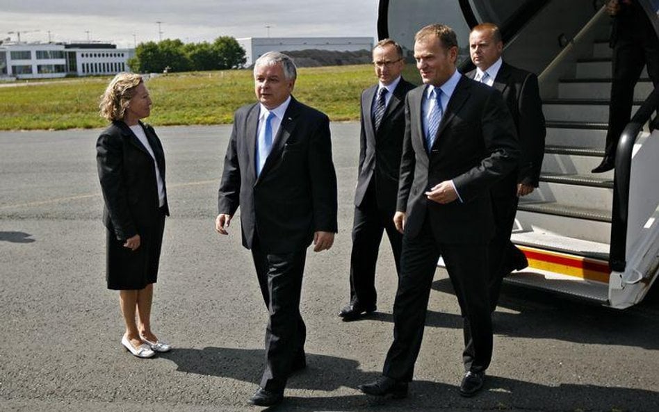 Lech Kaczyński i Donald Tusk.