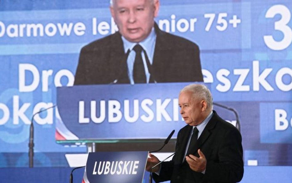 Prezes PiS Jarosław Kaczyński podczas konwencji wojewódzkiej w Zielonej Górze 15 września mówił o „l