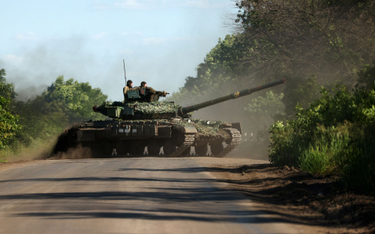 Ukraiński czołg w obwodzie donieckim