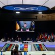 Wołodymyr Zełenski przemawia do uczestników szczytu NATO